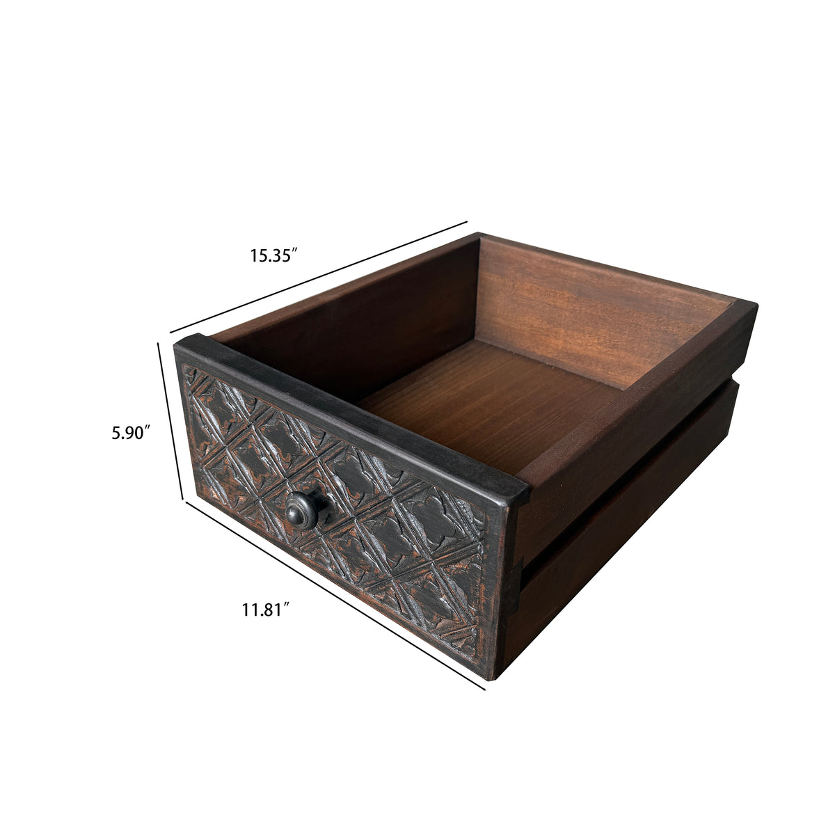 Ravenna Hand-Carved Apothecary Console – 93" Distressed Black