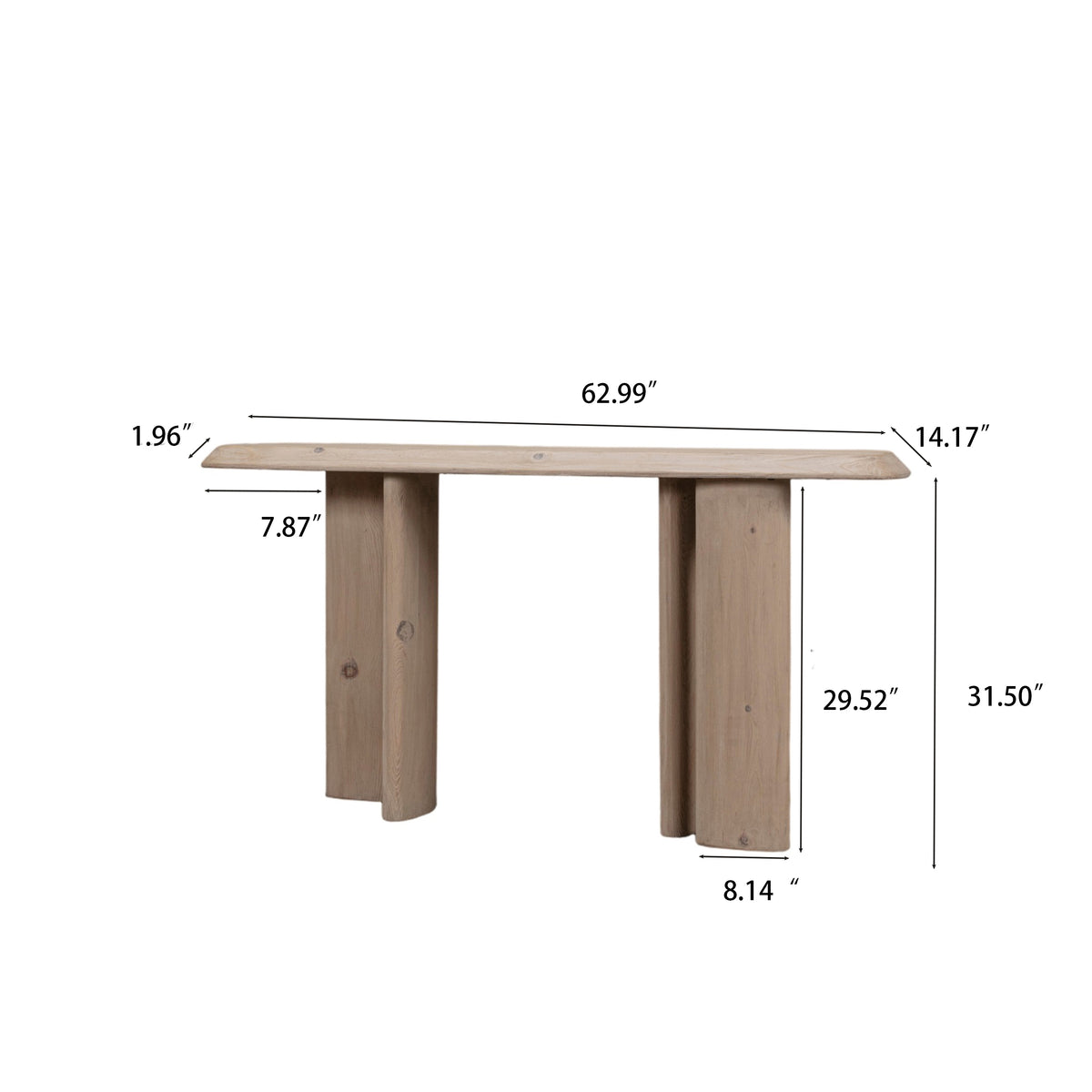 Sorrento Console Table-63" Weathered Natural