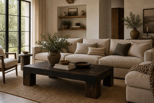 Ravello Rectangular Coffee Table-67" Distressed Black image 2