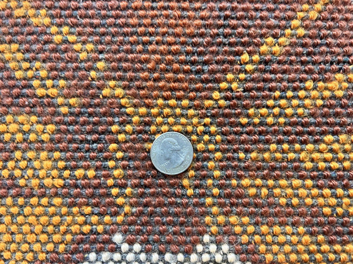 Rya Shag Rug 2x4, Rabbit in Top Hat, Wool, Orange, Vintage 1960s Danish Shag Rug - Jewel Rugs, view 11