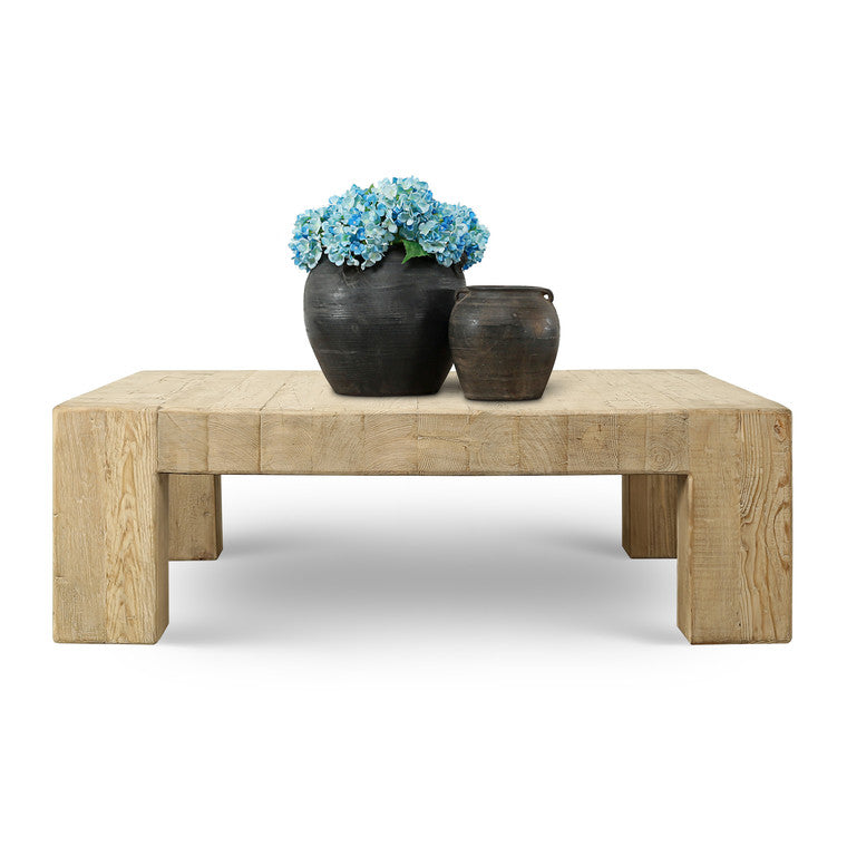 55" Square Ravello Coffee Table Weathered Natural image 3