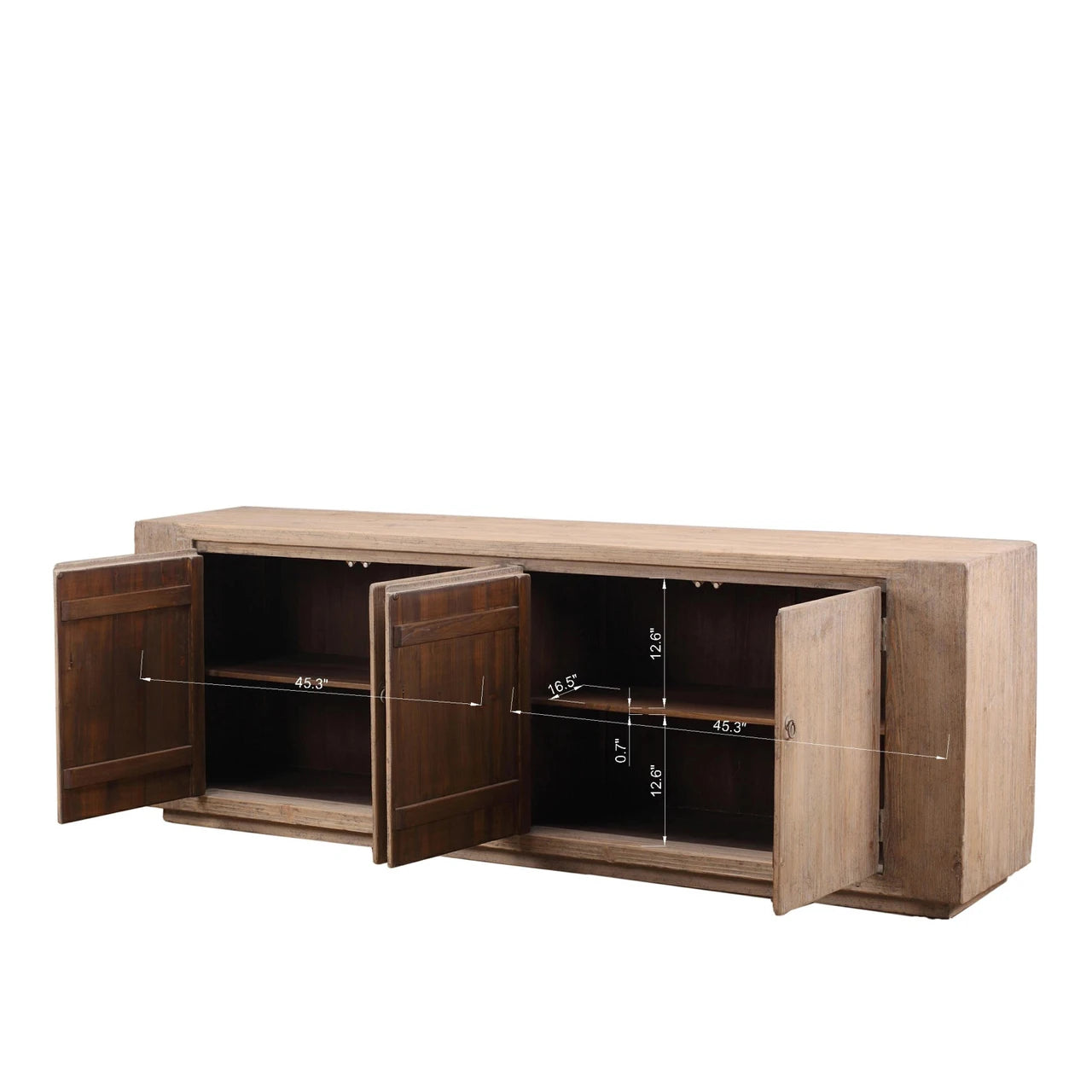 Ravello 4-Door Sideboard Cabinet | Weathered Gray