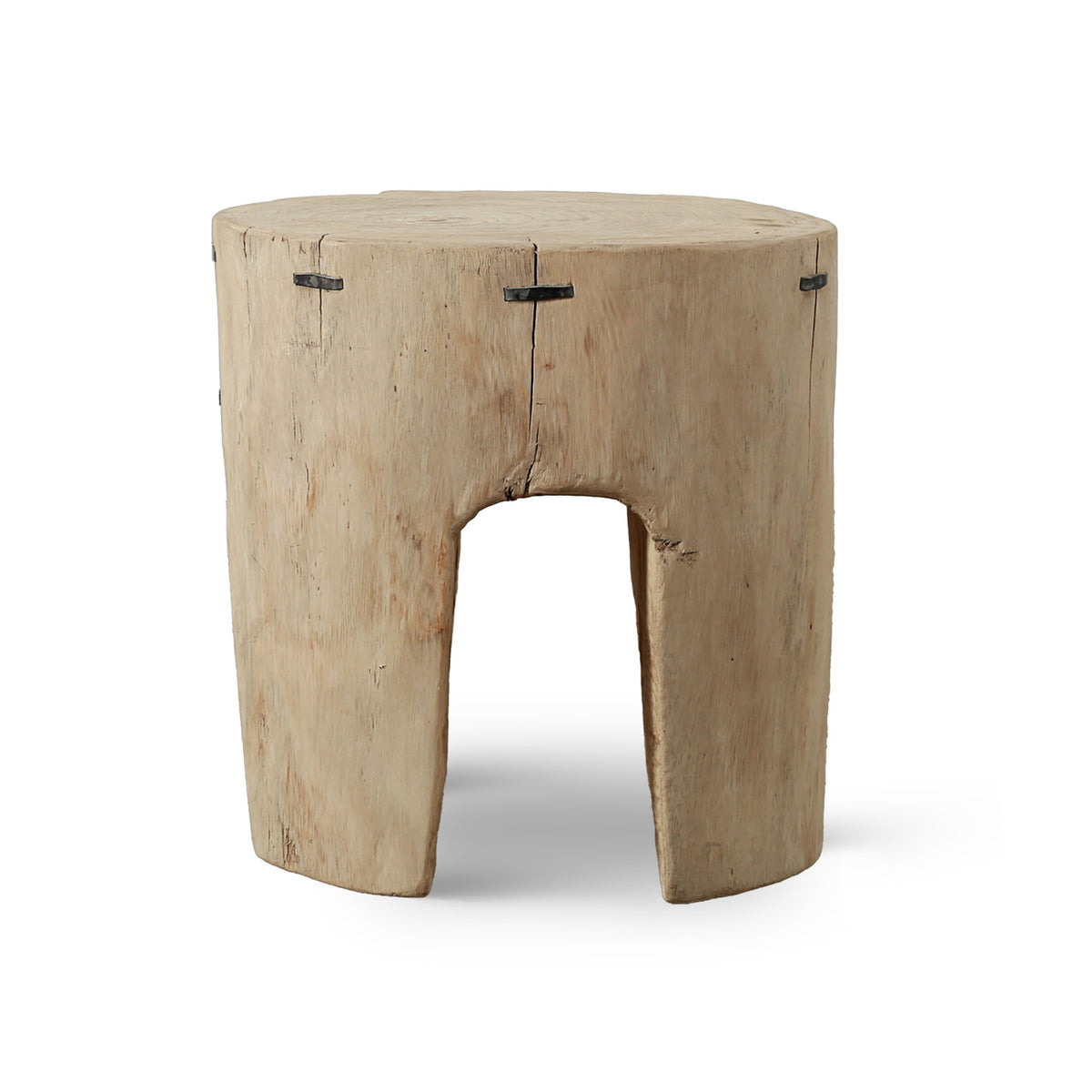 Approx.14-20 Inches Wide Live Edge Tree Table Weathered Natural