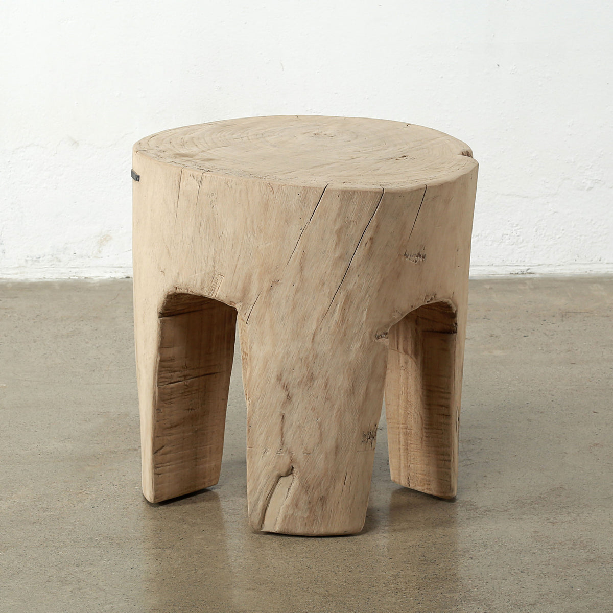 Approx.14-20 Inches Wide Live Edge Tree Table Weathered Natural