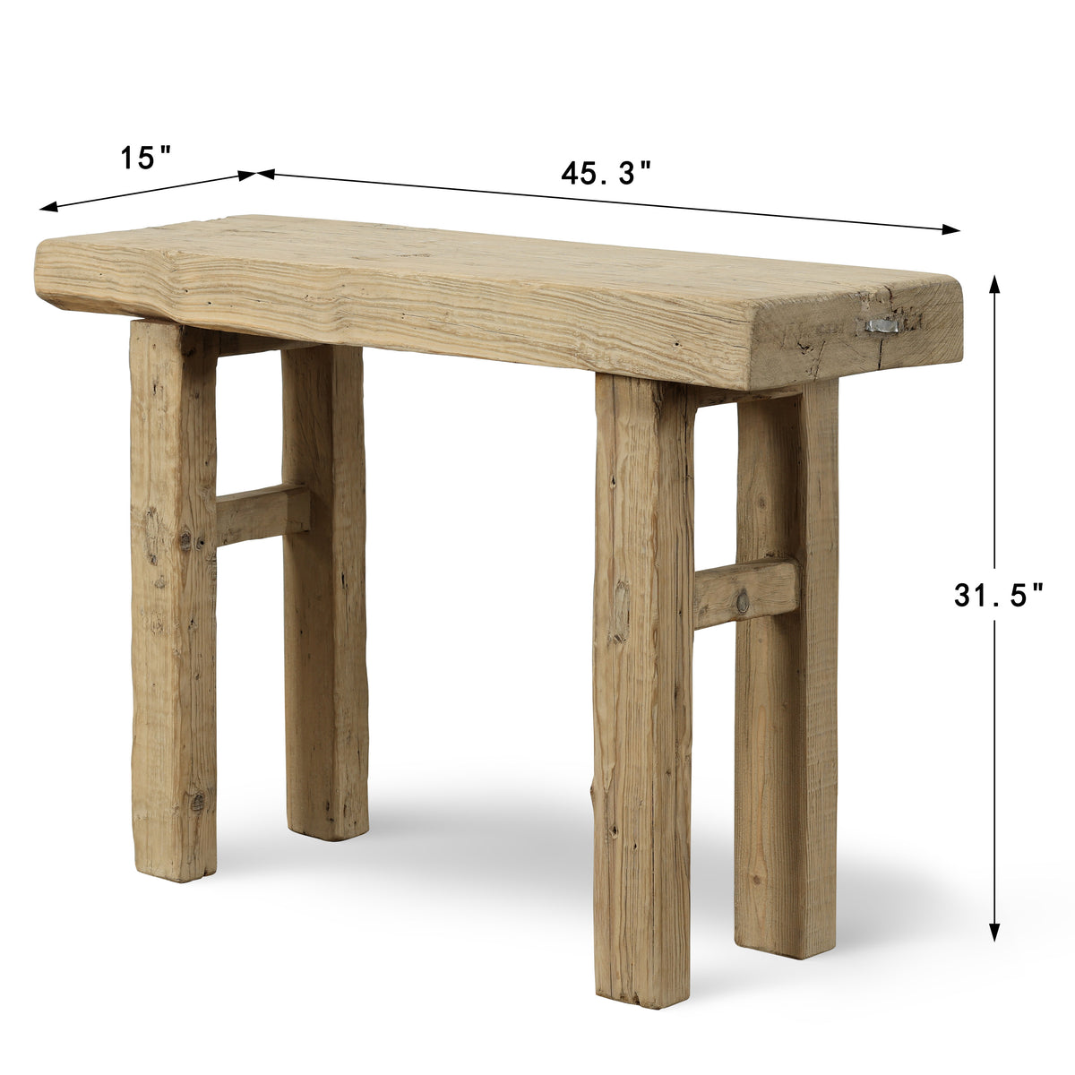 Seaside Slab Console-45" Wide Weathered Natural