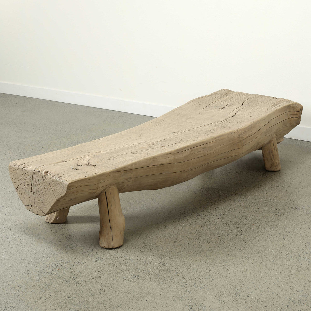 Approx. 78" W 25"D Live Edge Log Coffee Table Weathered Natural