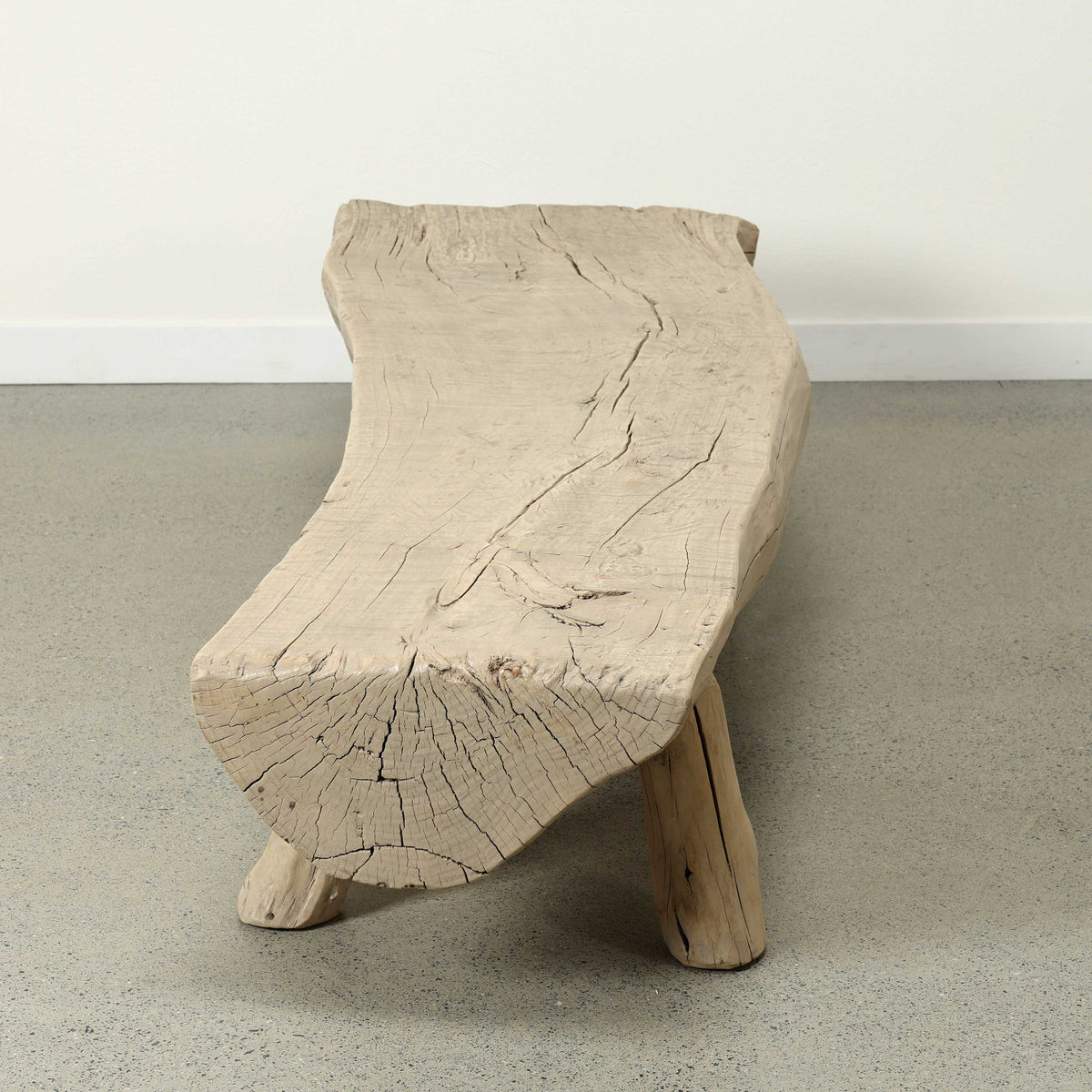 Approx. 78" W 25"D Live Edge Log Coffee Table Weathered Natural