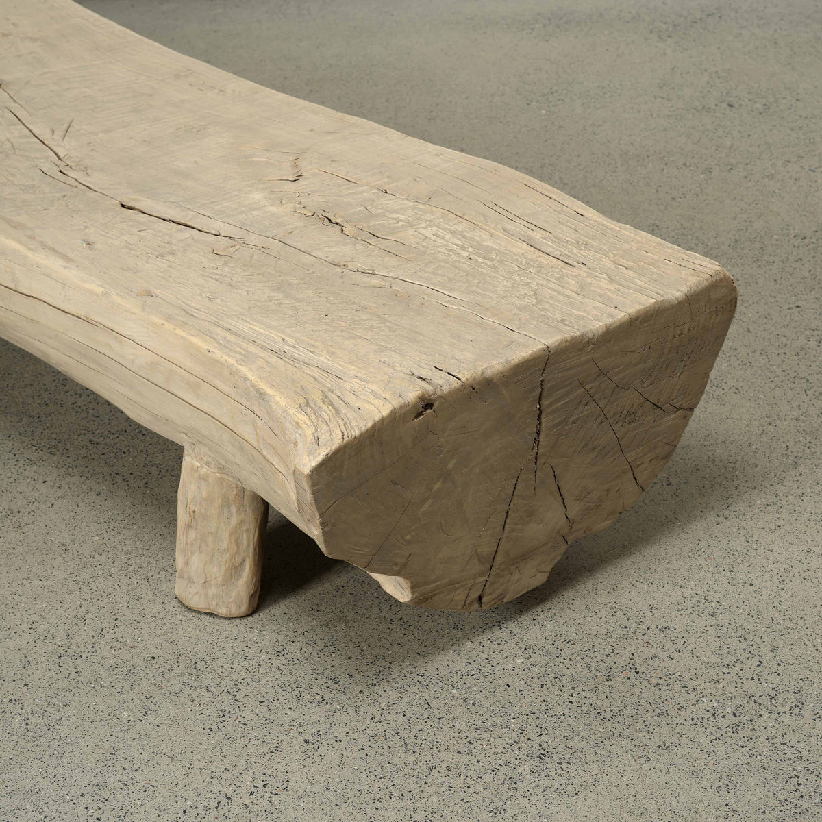 Approx. 78" W 25"D Live Edge Log Coffee Table Weathered Natural
