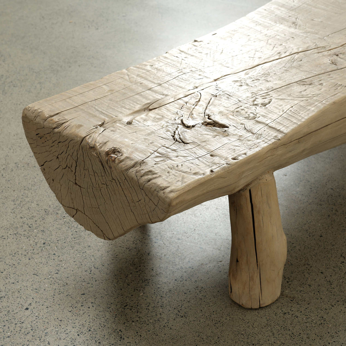 Approx. 78" W 25"D Live Edge Log Coffee Table Weathered Natural