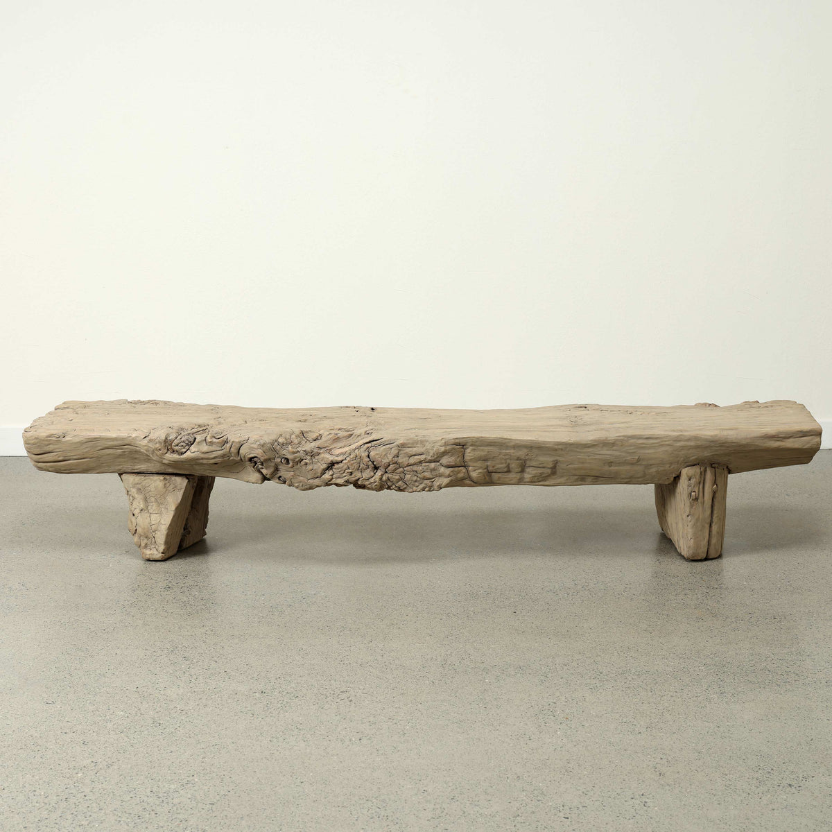 Approx. 80" W 20"D Ancient River Slab Bench Weathered Natural