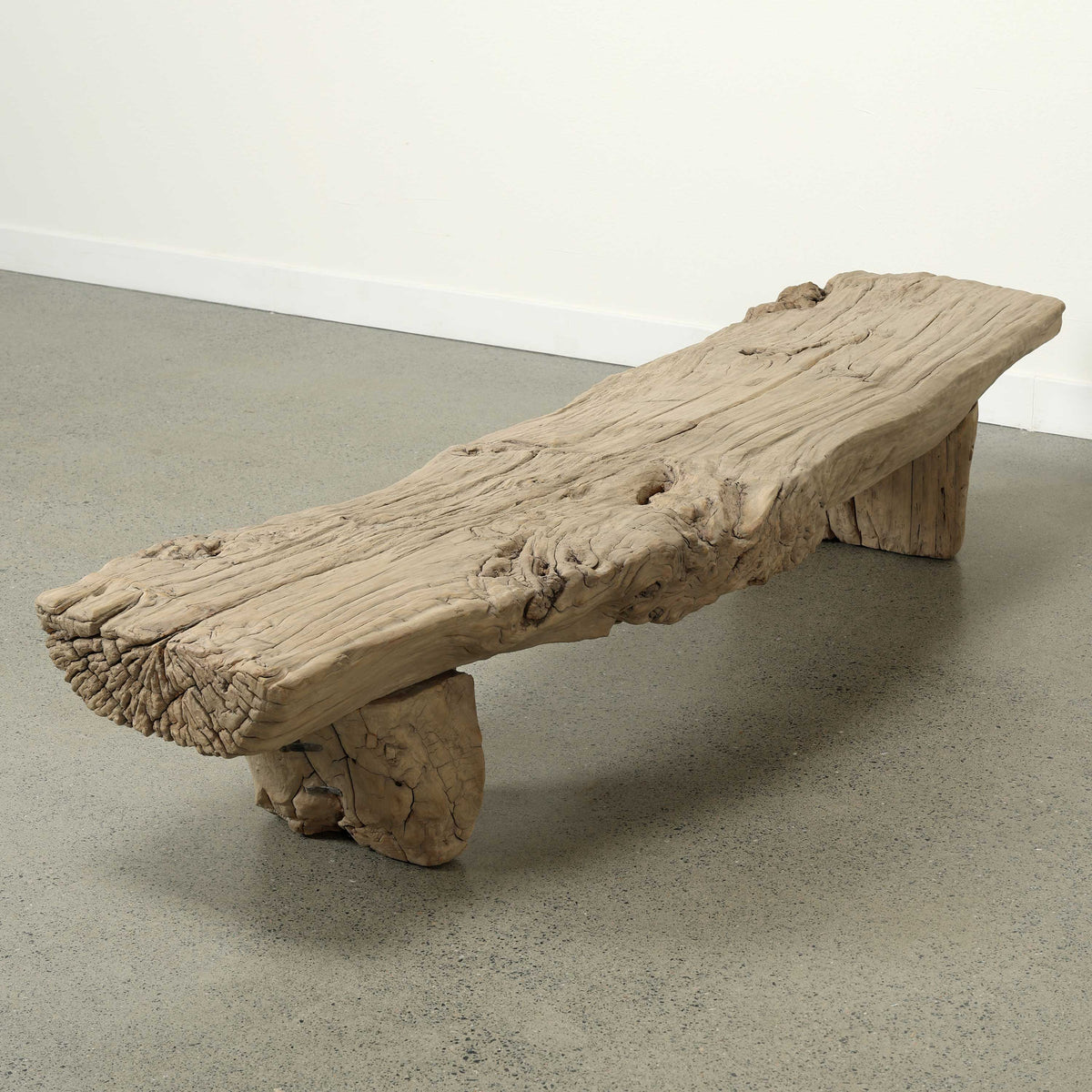Approx. 80" W 20"D Ancient River Slab Bench Weathered Natural