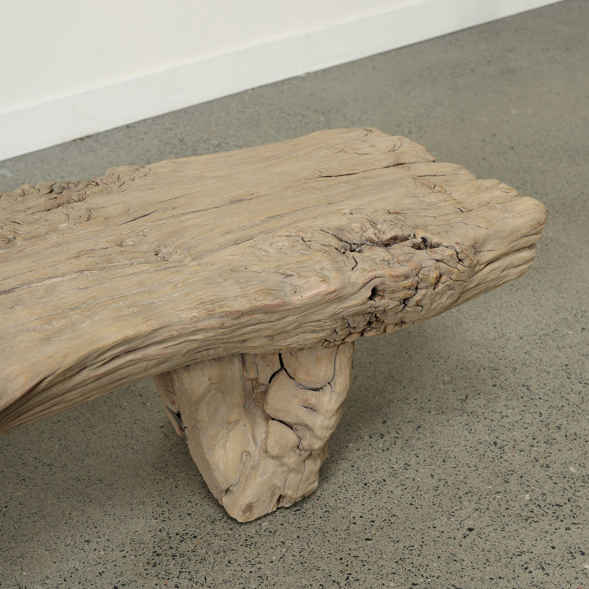 Approx. 80" W 20"D Ancient River Slab Bench Weathered Natural