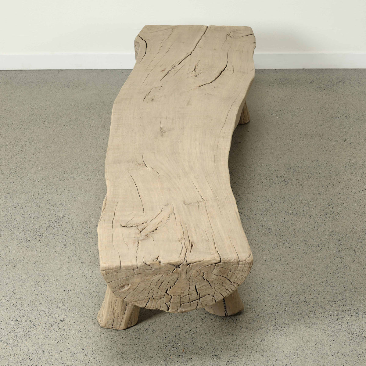Approx. 87" W 23"D Live Edge Log Coffee Table Weathered Natural