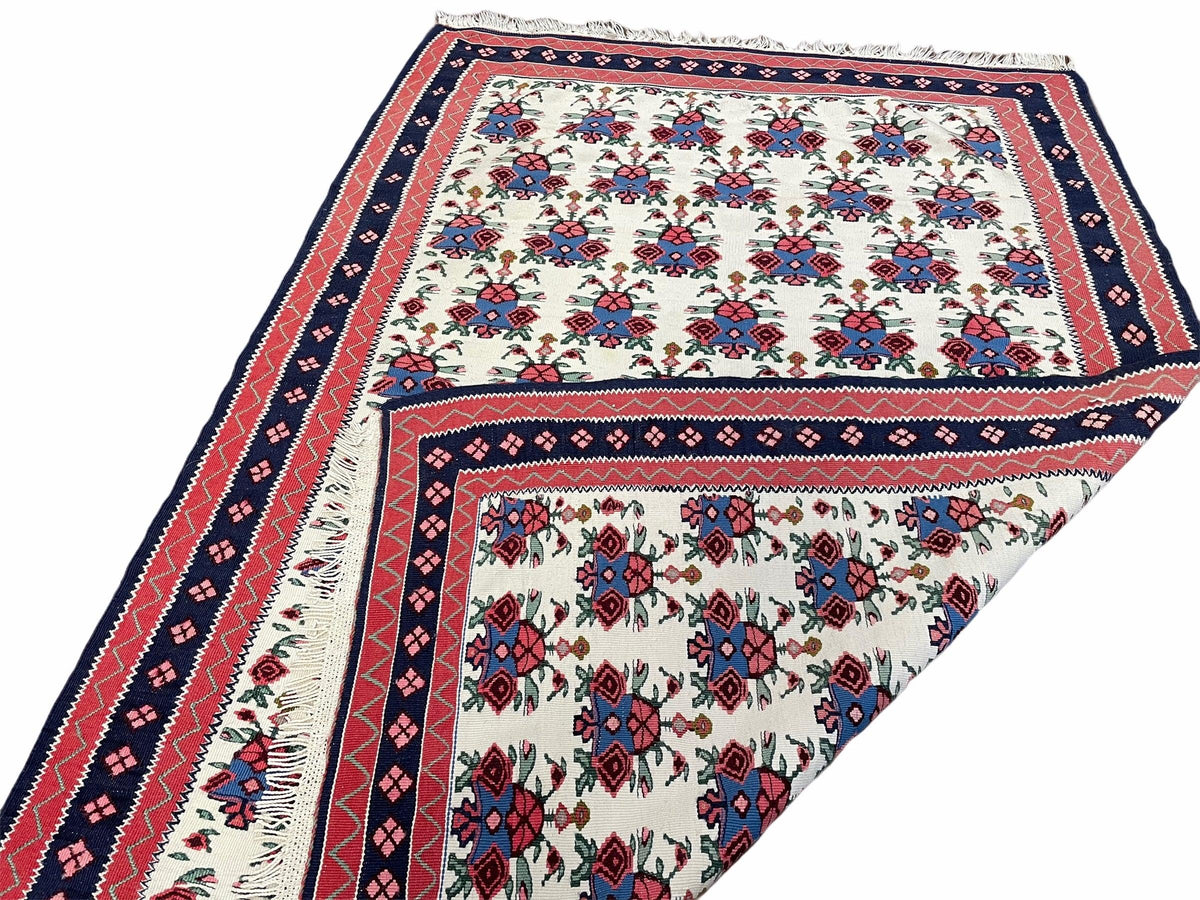 3x5 Vintage Kurdish Senneh Kilim Rug 3 x 5 Heirloom Rug Flatweave Antique Rug Playroom Rug Collectible Rug Beige Kilim - Jewel Rugs, view 10