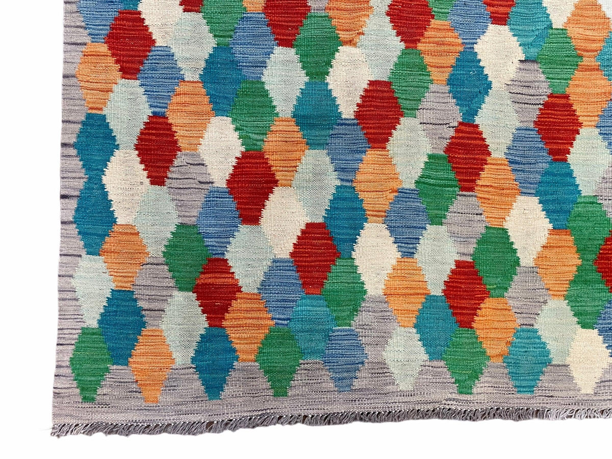 6.5 x 9.5 Colorful Chobi Kilim Rug 6 x 9 Multicolor Turkish Kilim Rug 7x10 Chobi Kilim Rug Playroom Rug Wool Kilim Rug 6x9 New Tribal Kilim - Jewel Rugs, view 10