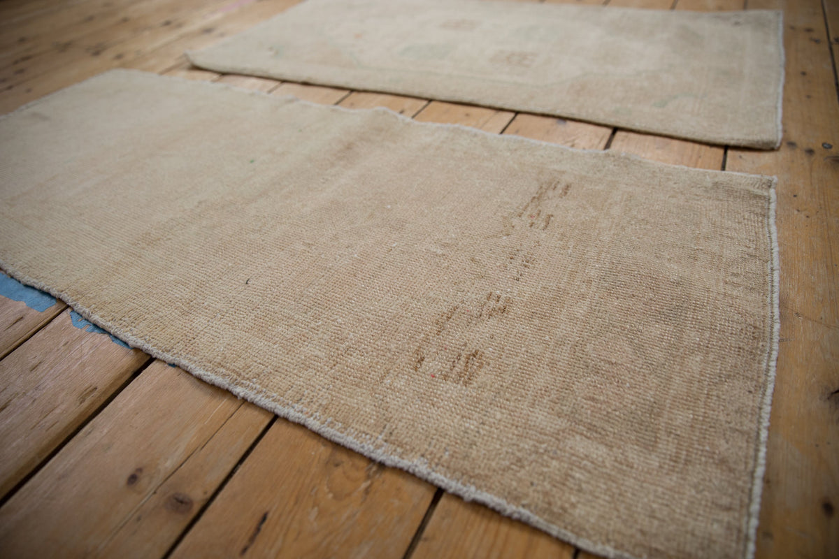 1.5x4 Vintage Distressed Oushak Rug Mat Runner