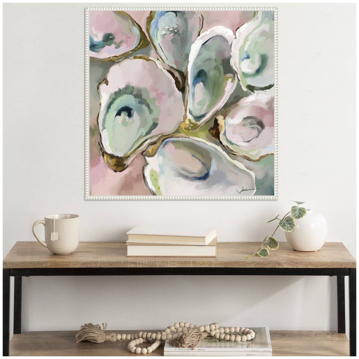 Sylvie Oyster Roast 2 Framed Canvas by Mary Sparrow