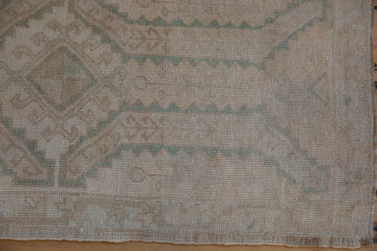 1.5x3.5 Vintage Distressed Oushak Rug Mat Runner
