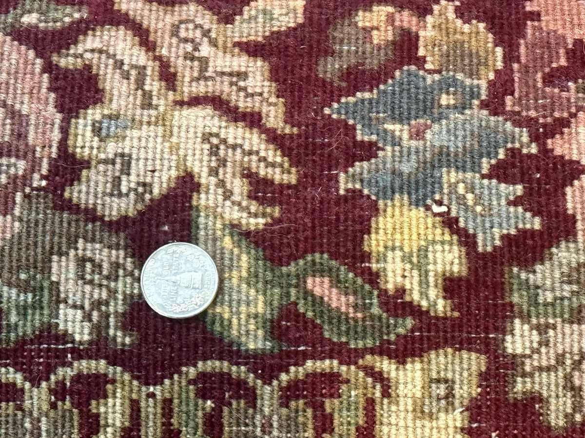 Indo Persian Kerman Rug 4x6, Burgundy, Floral - Jewel Rugs, view 11