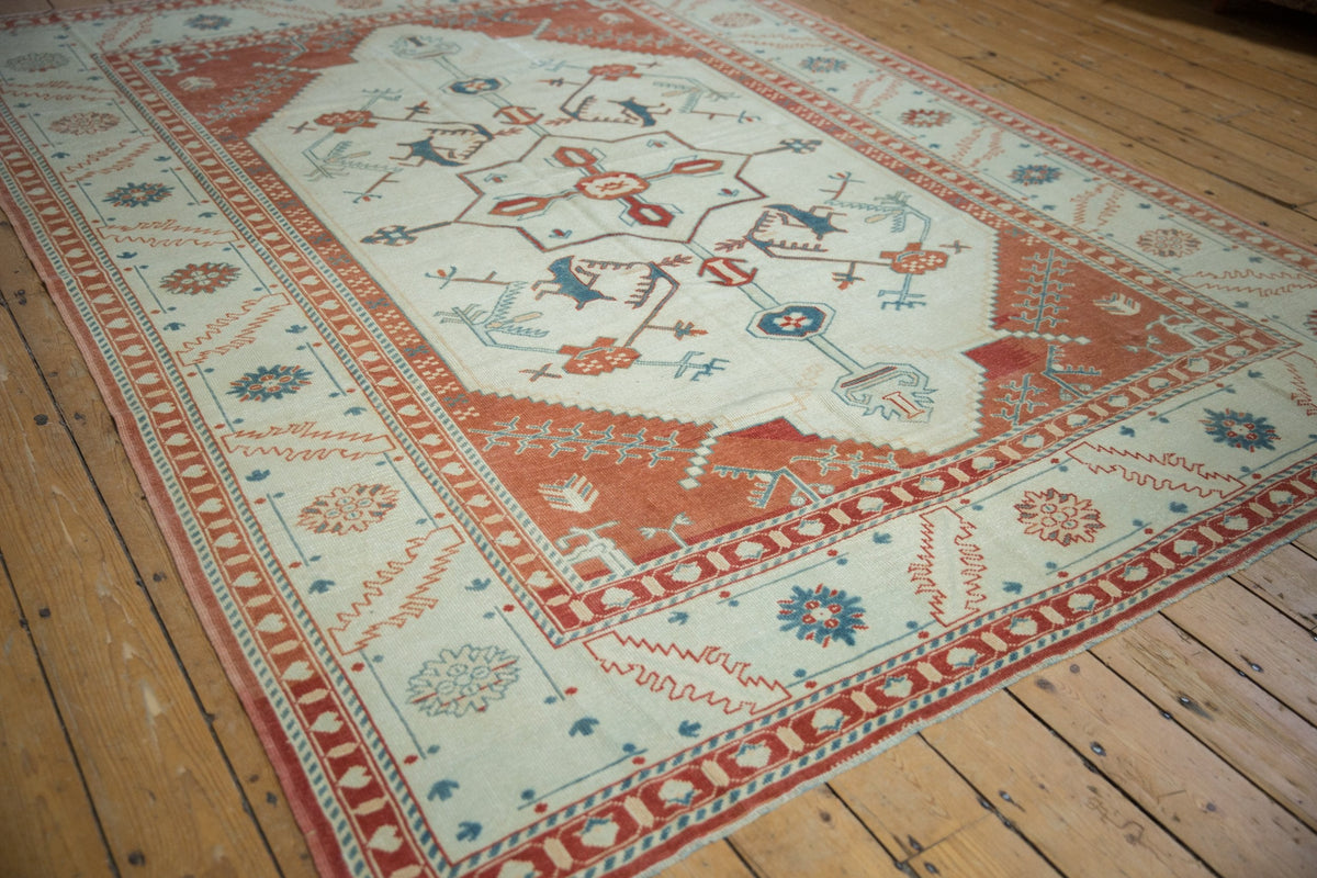 7.5x10 Vintage Distressed Oushak Carpet
