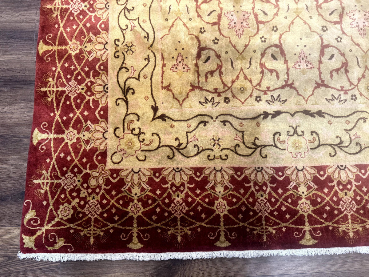 Pak Persian Rug 8x10, Allover Pattern, Gold-Tan, Fine 200 KPSI - Jewel Rugs, view 9