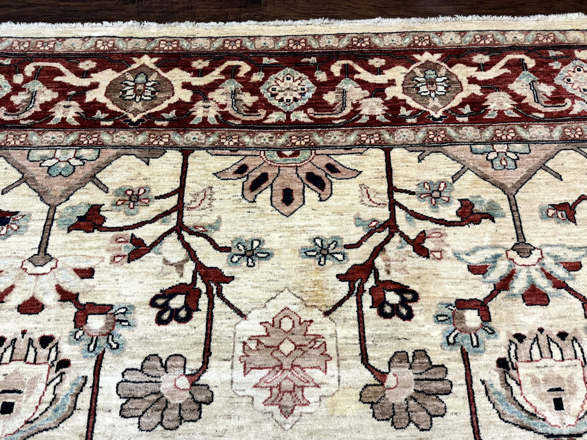 Peshawar Rug 10x14, Beige and Rust Red, Large Pak Persian Rug, Pakistani Rug - Jewel Rugs, view 4