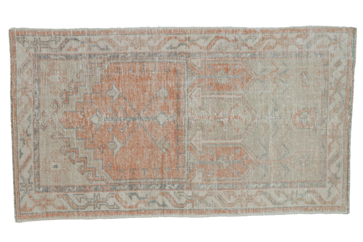 2.5x5 Vintage Distressed Oushak Rug Runner