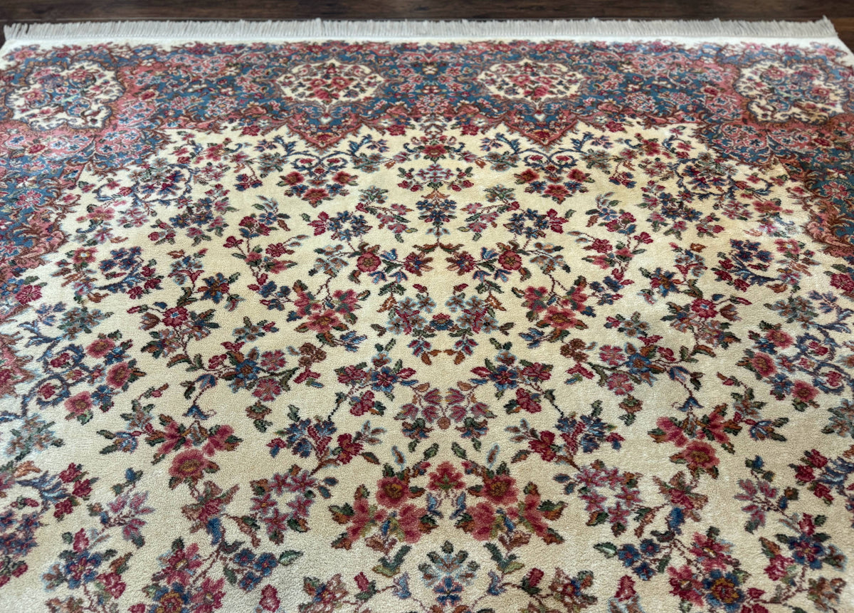 Karastan Rug 8.8 x 12 Ivory Kirman #788, Original 700 Series, Wool Karastan Carpet, Karastan Area Rug, Vintage Karastan, Living Room Rug - Jewel Rugs, view 7
