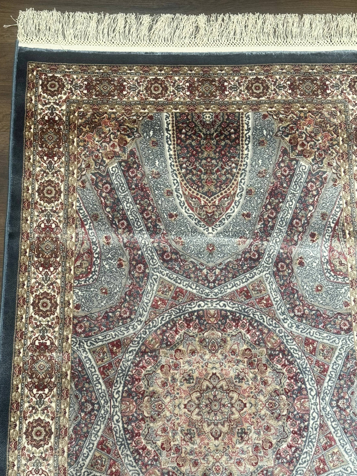 Turkish Silk Runner Rug 2.6 x 10, Light Blue Carpet, Bamboo Silk, New - Jewel Rugs, view 7
