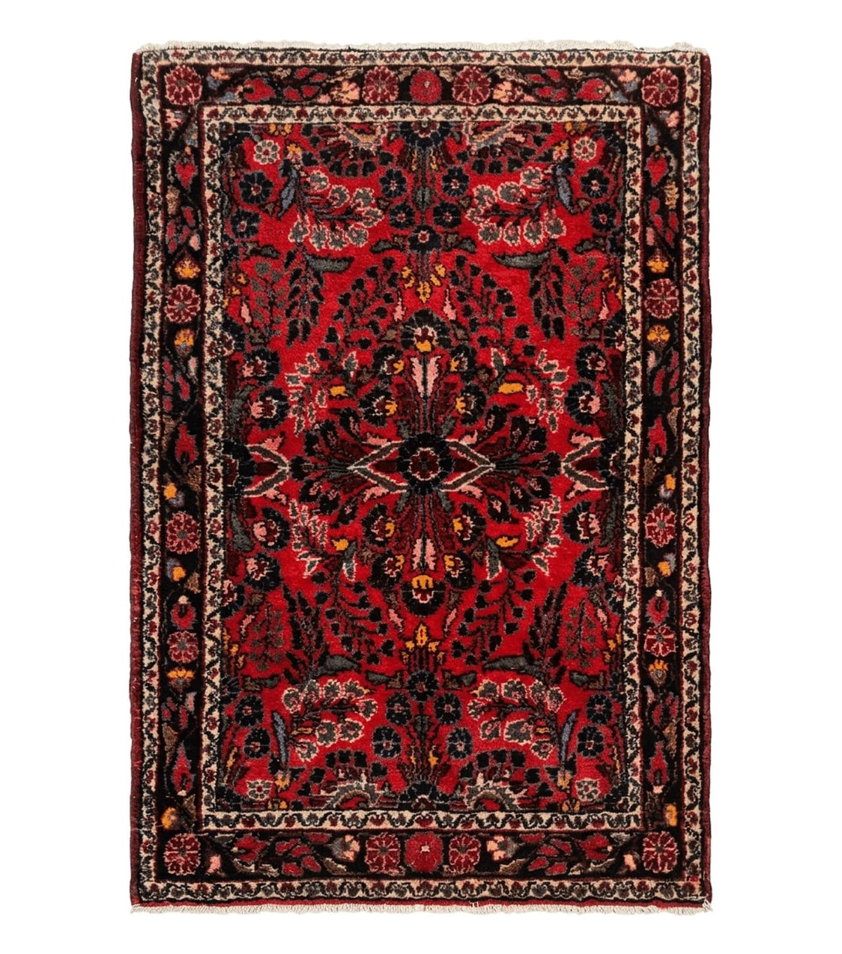 Persian Rug 3x5, Red Tribal Rug, Semi Antique, Wool Rug 3 x 5, Persian Hamadan Rug - Jewel Rugs