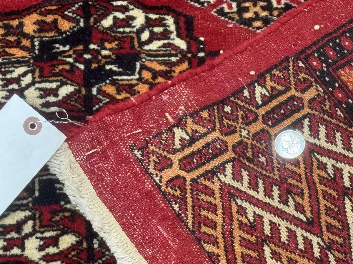 Bokhara Rug 9x12, Red Turkoman Rug, Pakistani Rug, Tribal Carpet, Wool Rug, Red Rug - Jewel Rugs, view 10