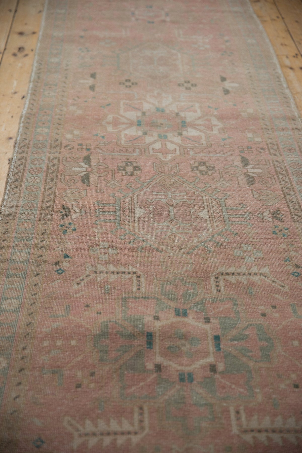 3.5x12.5 Vintage Distressed Karaja Rug Runner