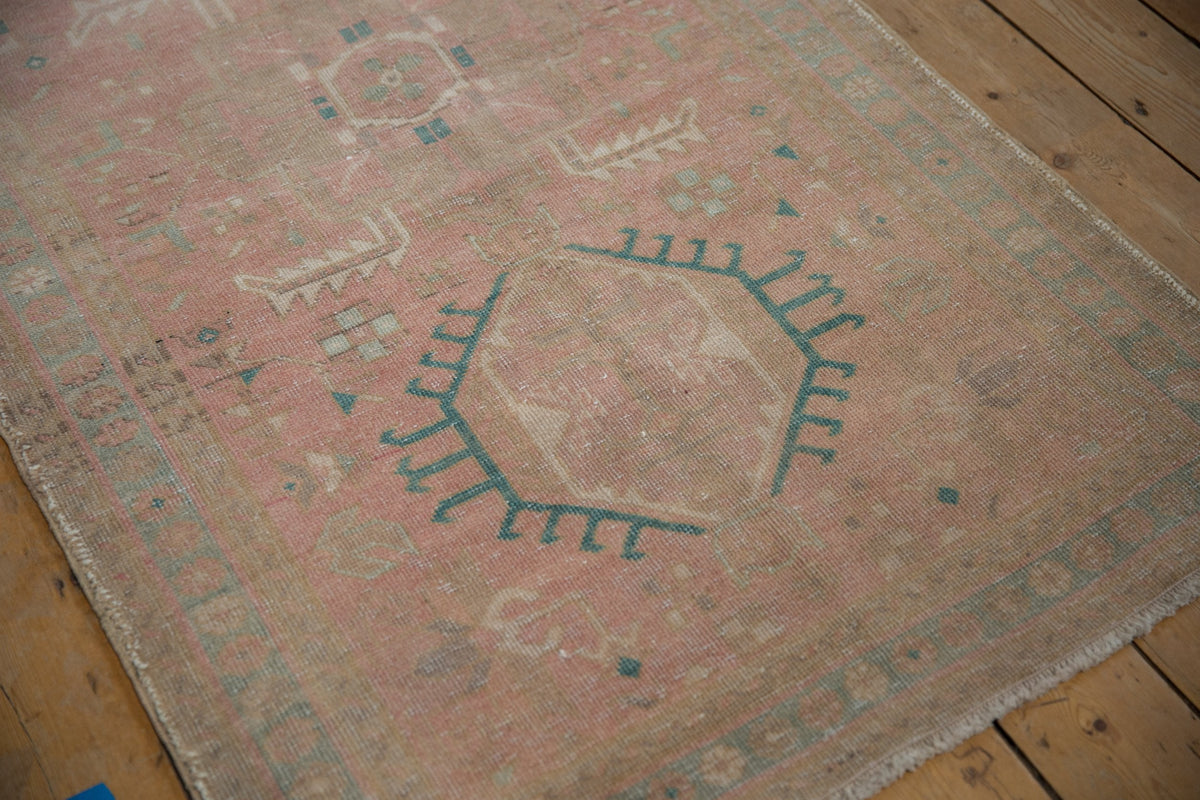 3.5x12.5 Vintage Distressed Karaja Rug Runner