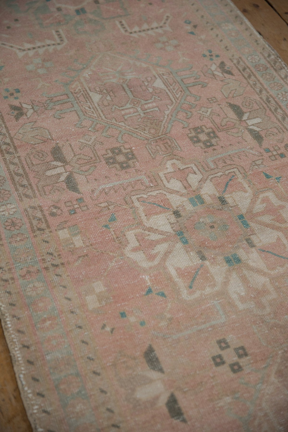 3.5x12.5 Vintage Distressed Karaja Rug Runner
