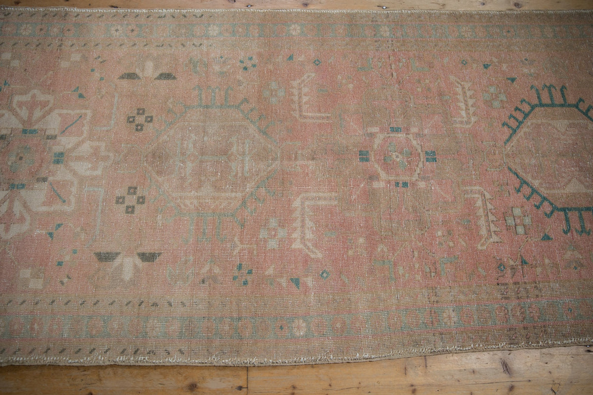 3.5x12.5 Vintage Distressed Karaja Rug Runner