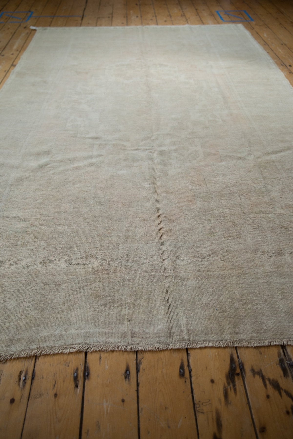 6x9.5 Vintage Distrsessed Oushak Carpet