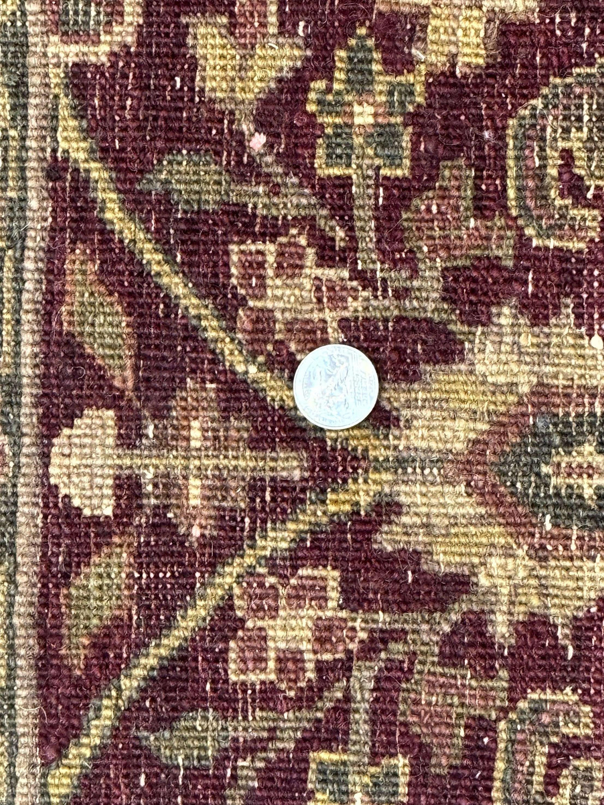Indo Persian Runner Rug 2.7 x 13.8, Maroon, Wool, Handmade Indian Rug for Hallway - Jewel Rugs, view 10