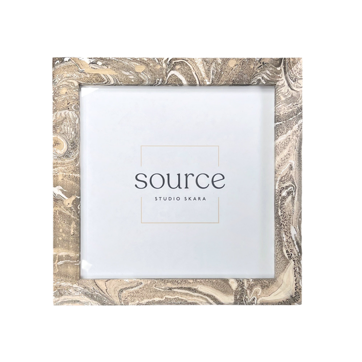 Neue Hand Marbled Wood Picture Frame - Natural (8x8) - Source by Studio Skara