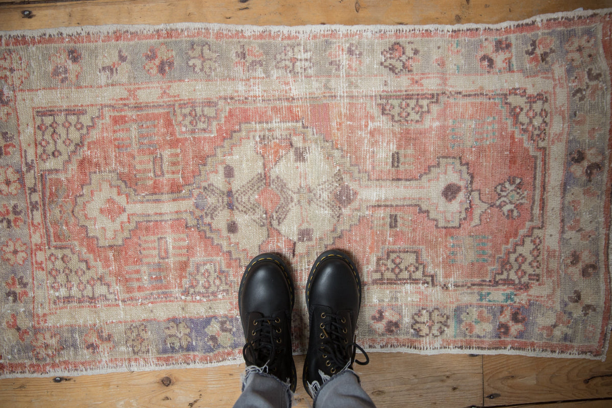 2x4 Vintage Distressed Oushak Rug Runner