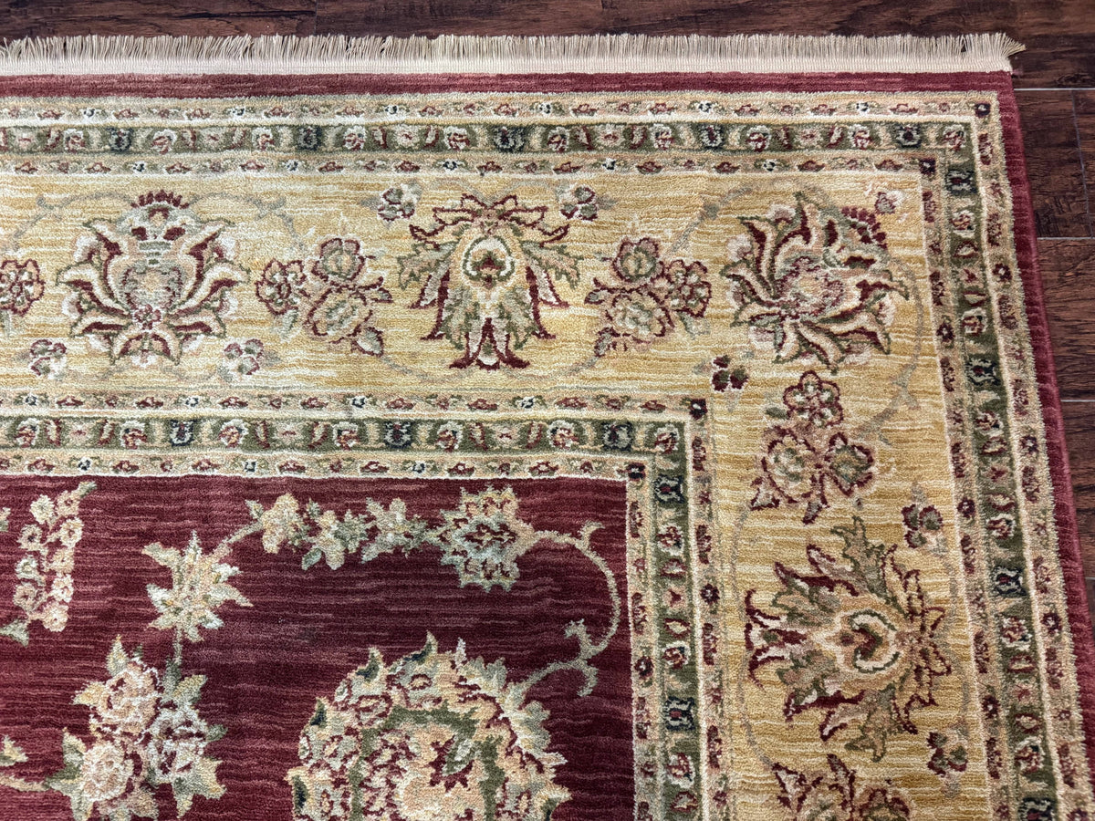 Traditional Wool Oriental Rug 9x13, Large Power Loomed Carpet, Burgundy - Jewel Rugs, view 8