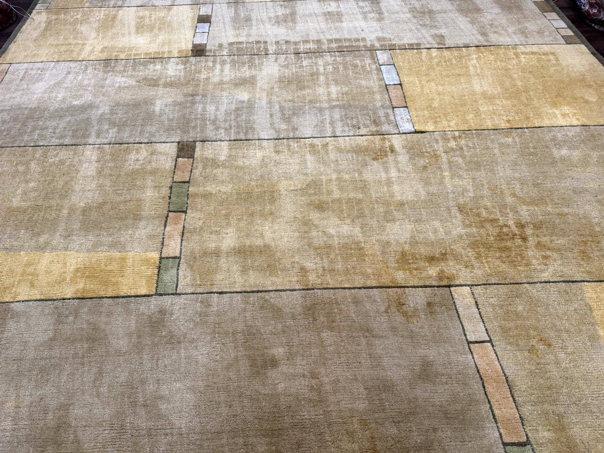 Tufenkian Tibetan Rug 12x16, Handmade Wool Modern Area Rug, Palace Size Carpet - Jewel Rugs, view 5