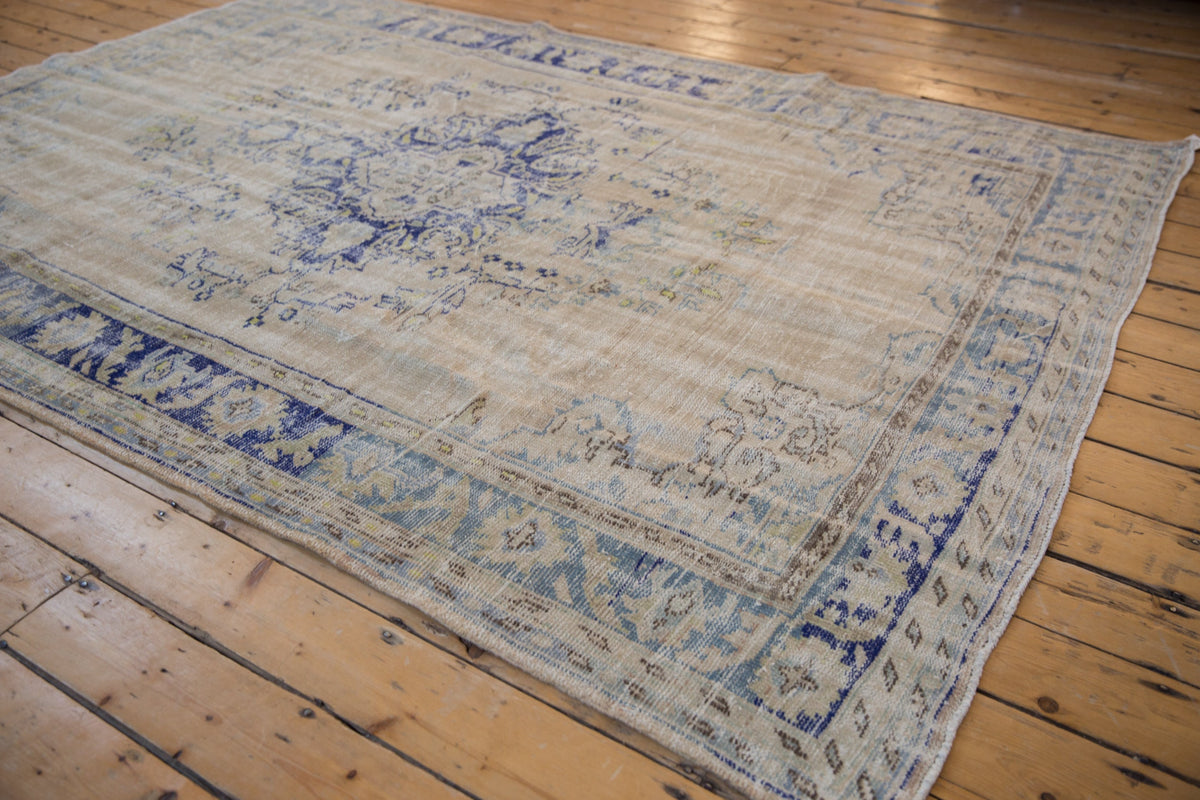 6.5x9.5 Vintage Distressed Oushak Carpet