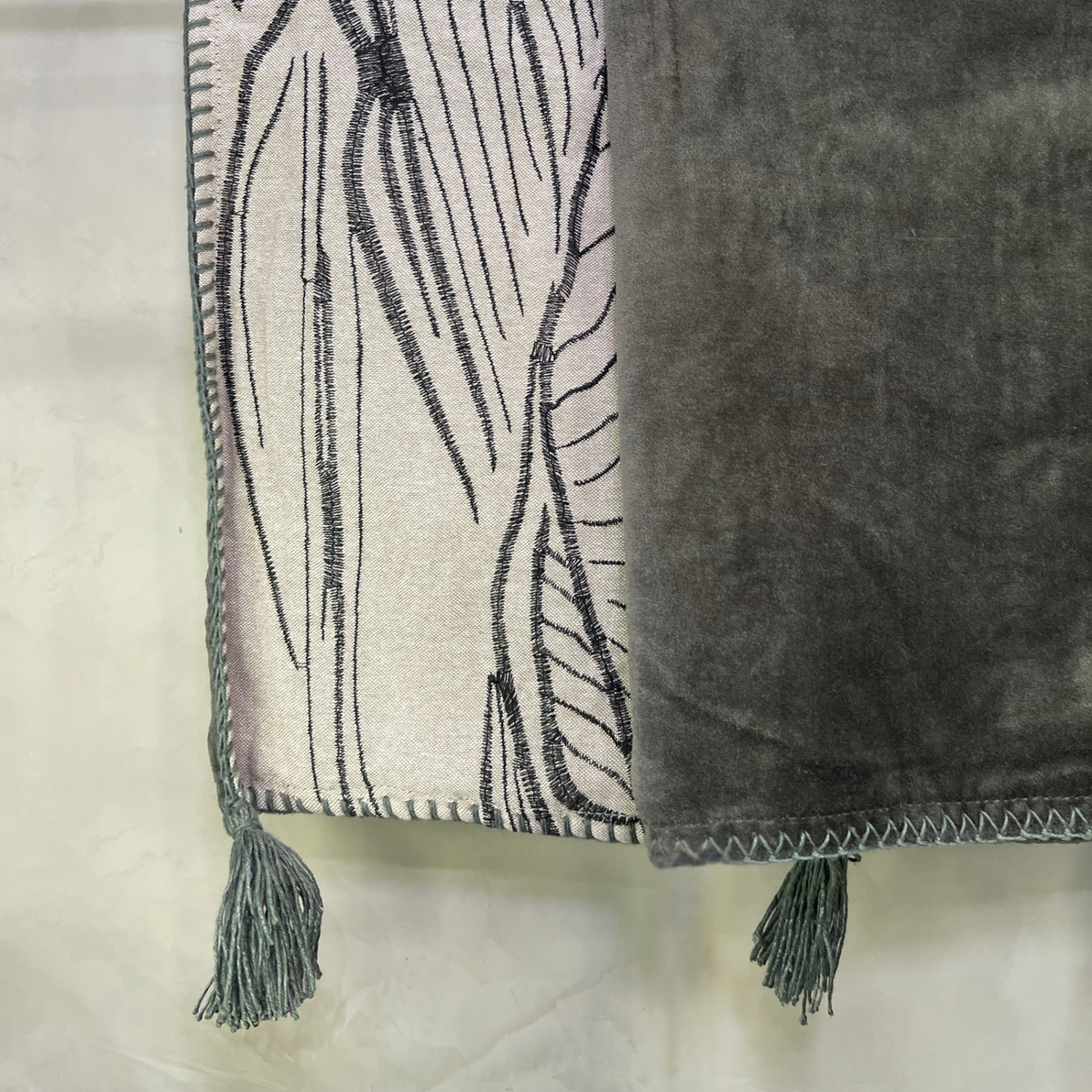 Raphael Thyme Embroidered Cushion - Source by Studio Skara, view 3