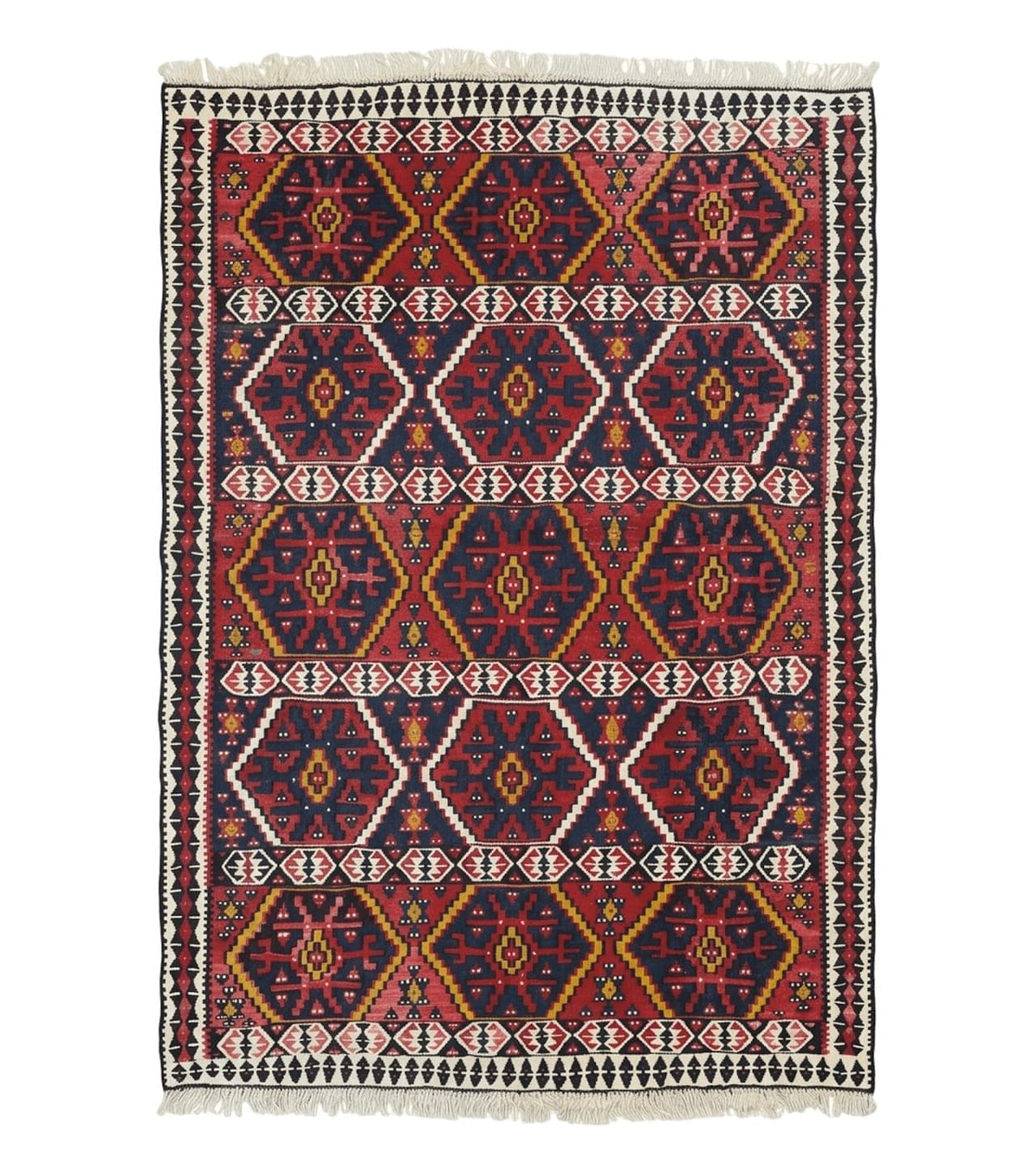 Caucasian Kilim Rug 5x7, Vintage Russian Flatweave Kilim Carpet, Tribal Bohemian Kilim Rug - Jewel Rugs