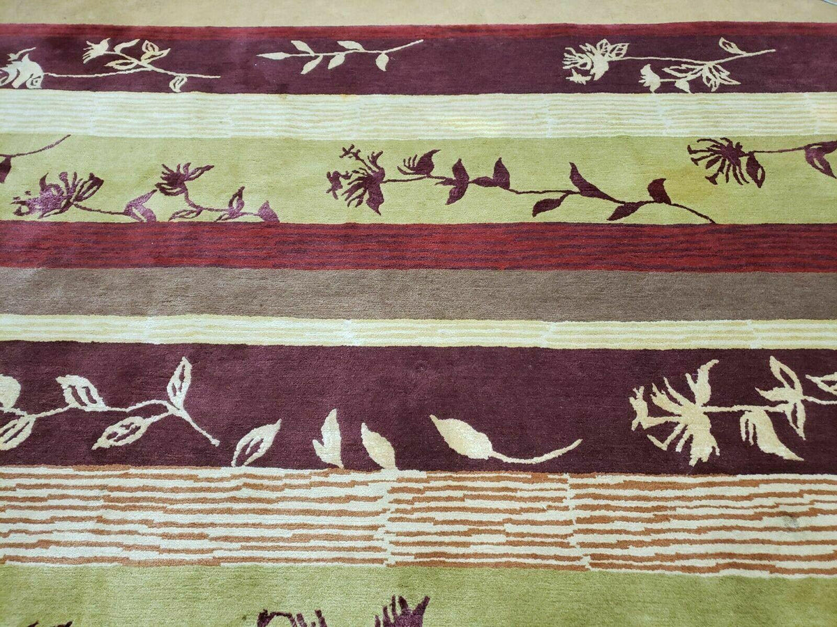 8' X 11' Tibetan Nepal Art Deco Hand Knotted Wool Rug Modern Contemporary Nice - Jewel Rugs, view 3