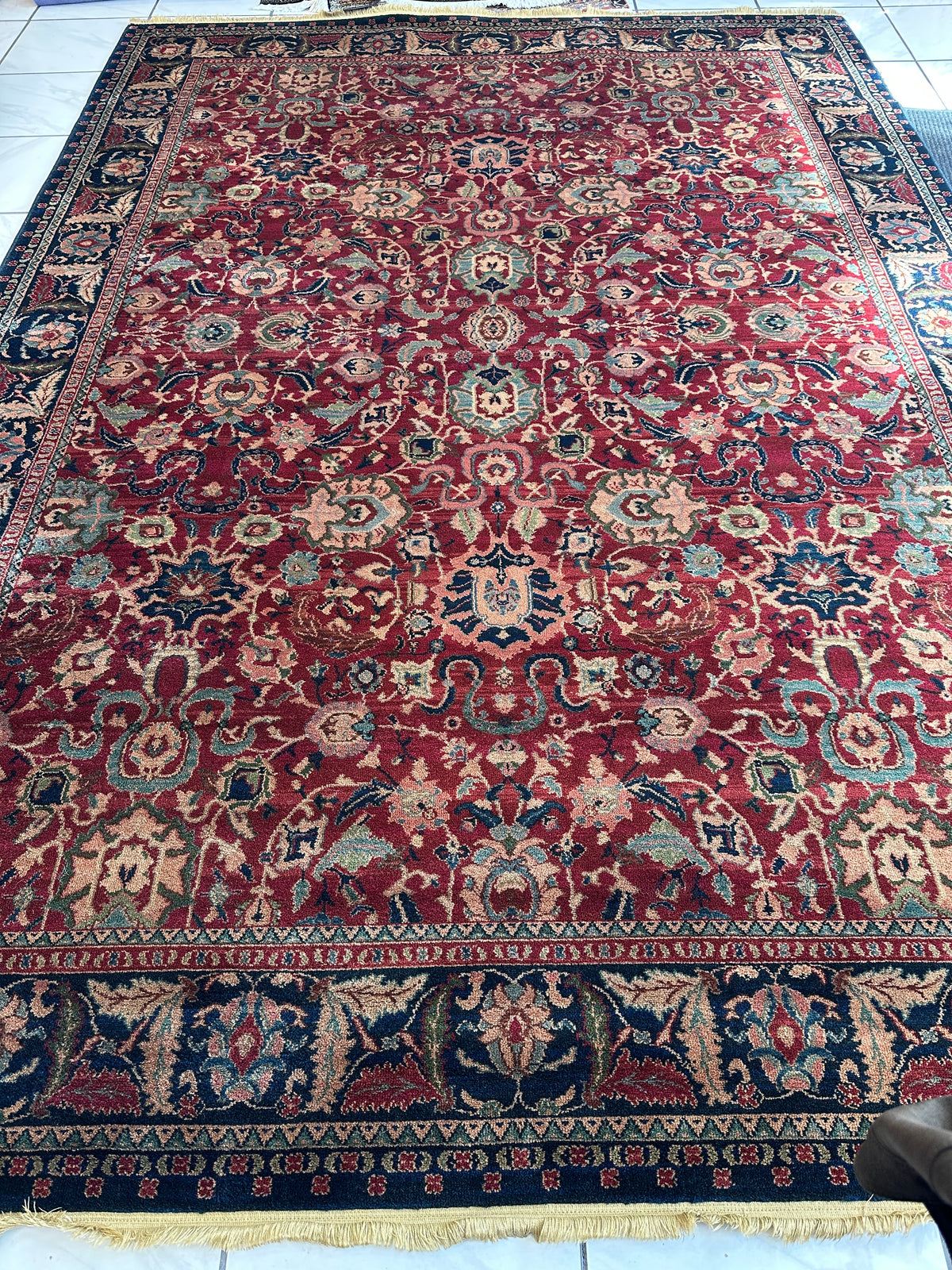 Karastan Samovar Teawash Rug 8'8" x 12', Machine-Made Wool, Vintage - Rugistan, view 2