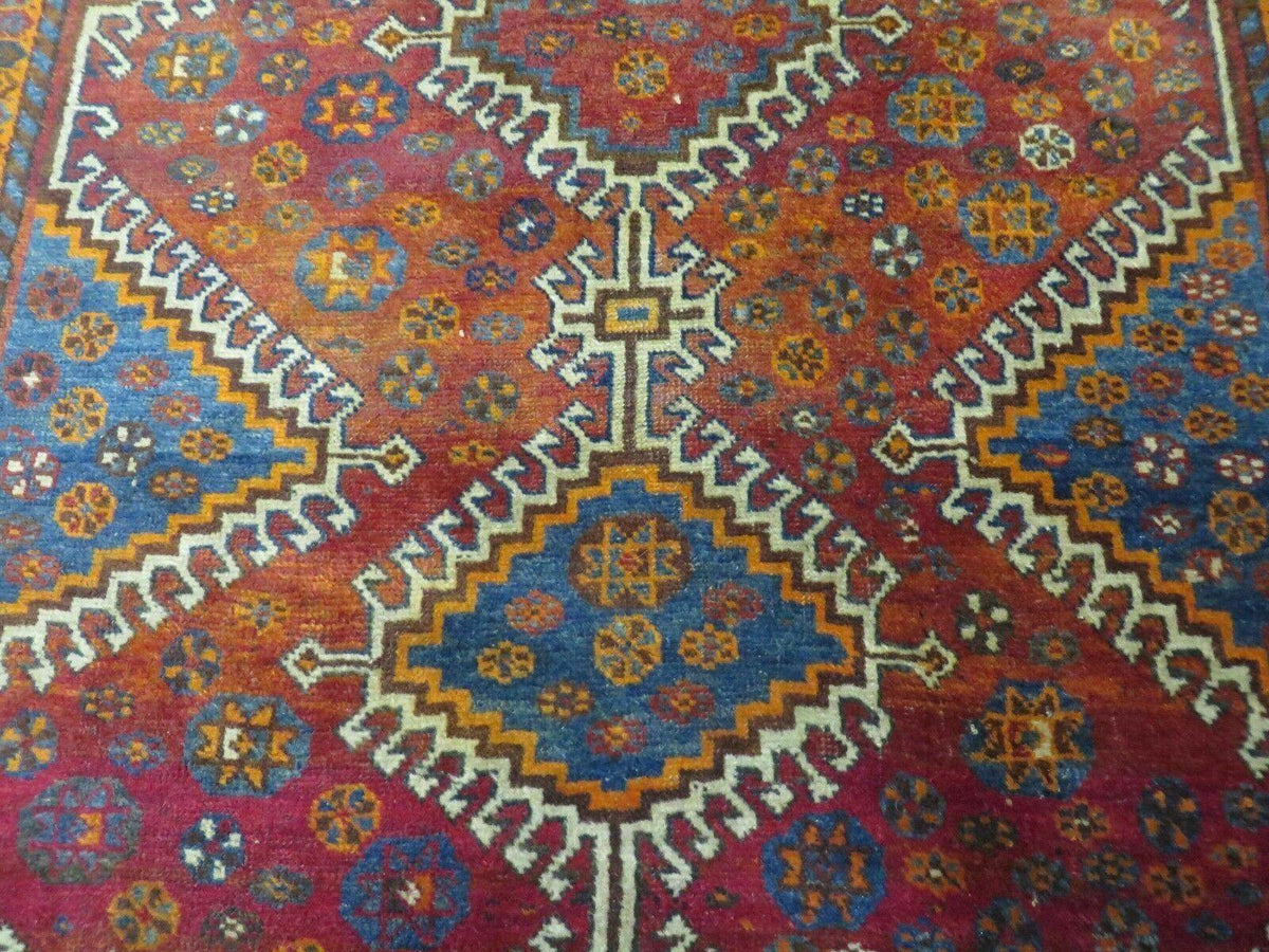 4' X 7' Antique Handmade Tribal Turkish Wool Rug Nice - Jewel Rugs, view 13