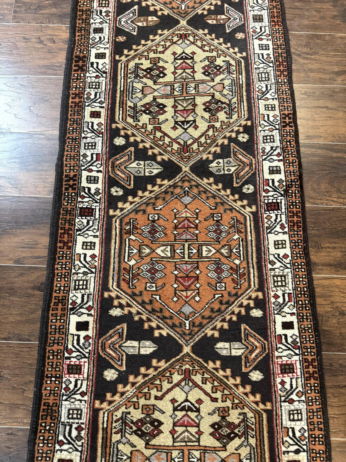 Persian Tribal Runner Rug 2.4 x 9.4, Geometric Medallions, Sarab Runner - Jewel Rugs, view 13