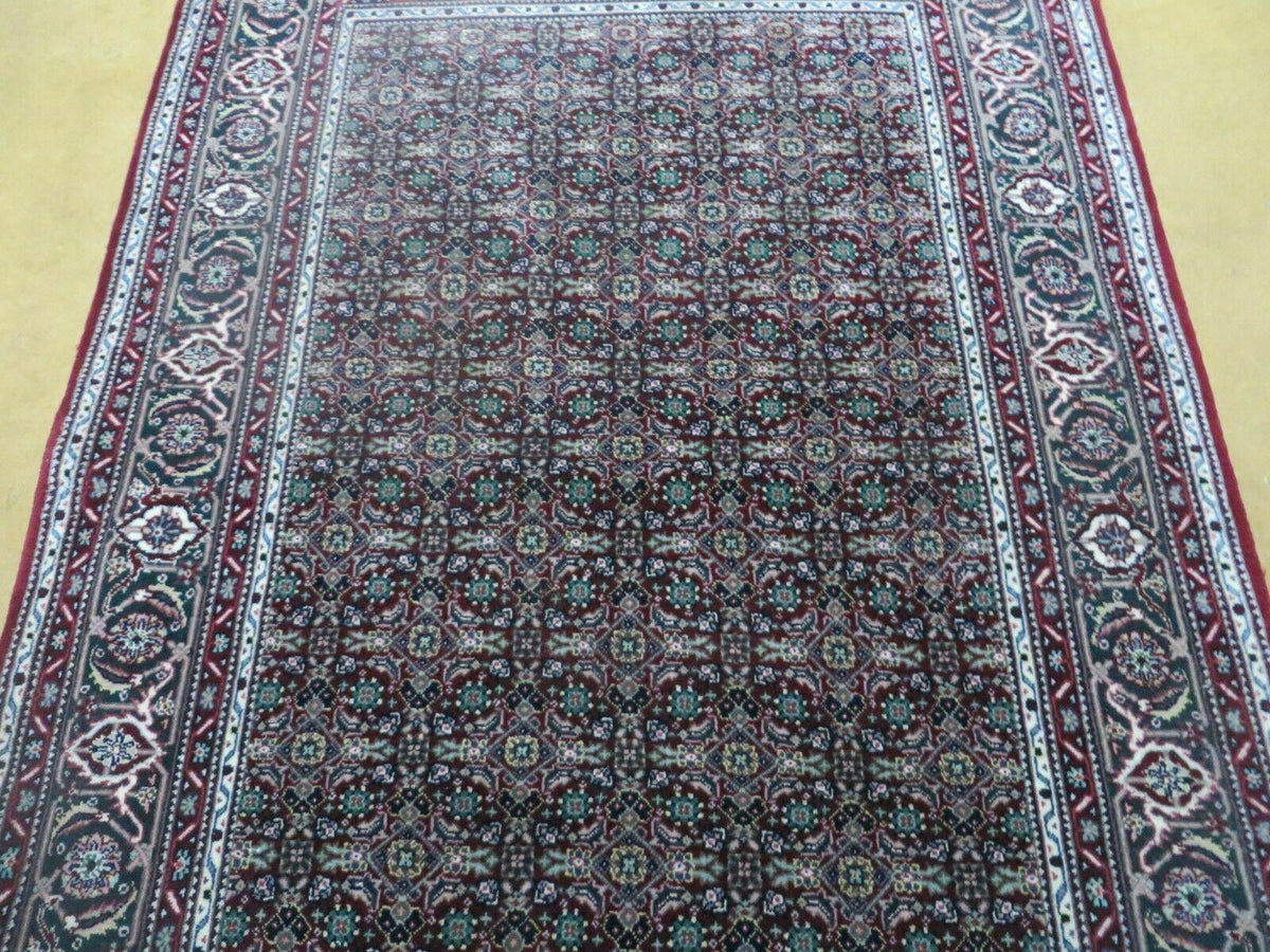 3' X 5' Vintage Fine Handmade Indian Amritsar Wool Silk Rug Nice - Jewel Rugs, view 12