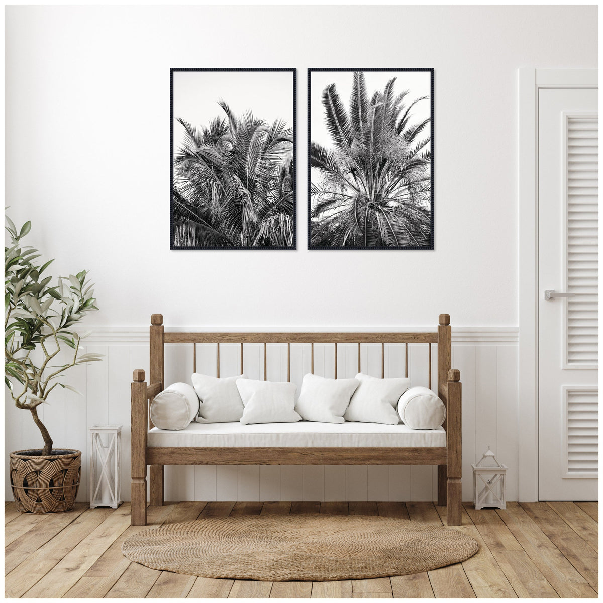 Palms No. 13 & No.15 2 Piece Framed Canvas Wall Art Set by Alicia Bock